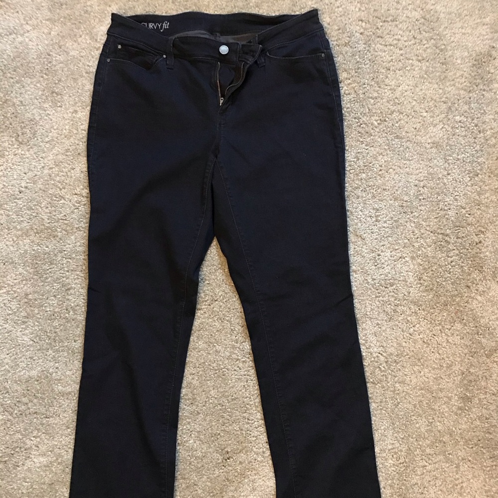 Dark blue jeans